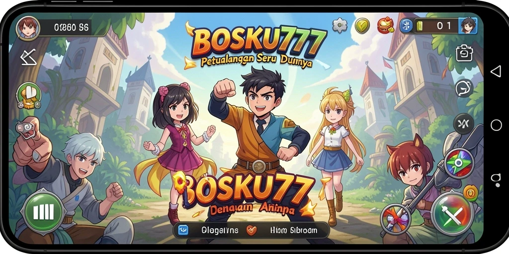 Screenshot gameplay menunjukkan karakter Anime beraksi di dunia yang menakjubkan.