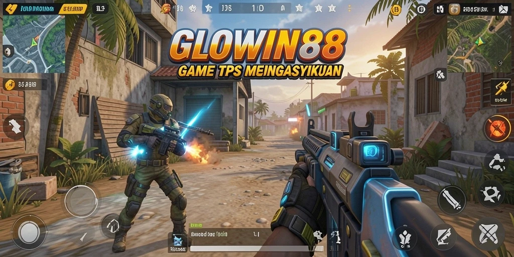 Screenshot GLOWIN88 menampilkan aksi seru dalam permainan TPS.