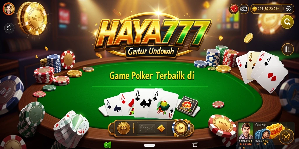 Tampilan screenshot HAYA777 menampilkan momen seru dalam permainan Poker.