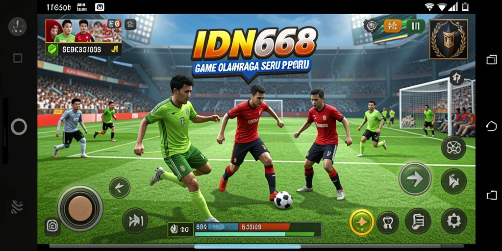 Tampilan gameplay olahraga yang seru dan kompetitif.
