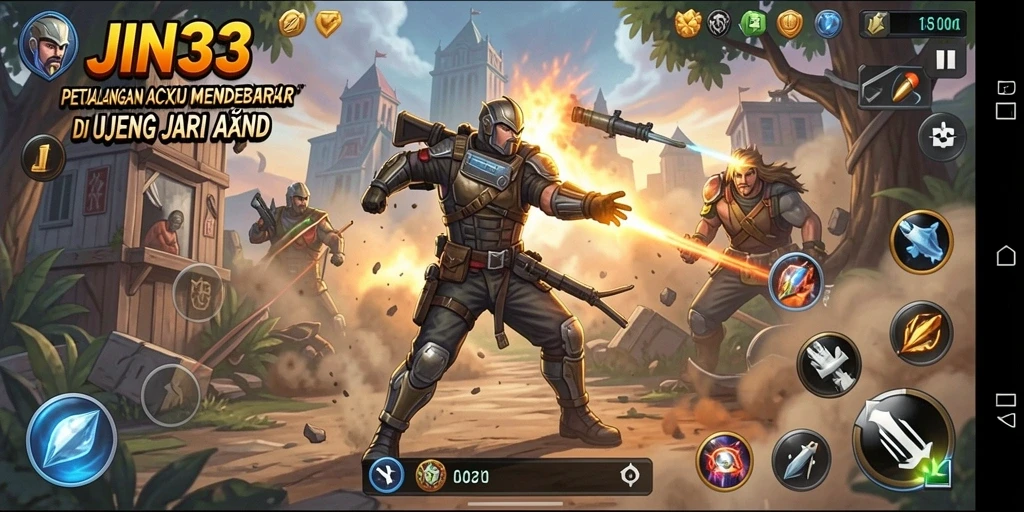 Screenshot JIN33 menunjukkan aksi pertarungan yang seru dan mendebarkan.