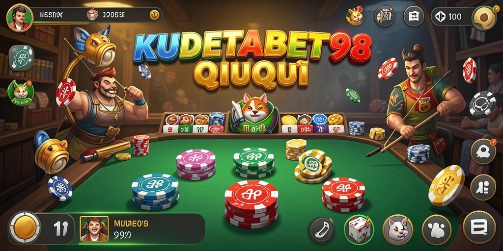Tampilan gameplay seru dari KUDETABET98 saat bermain QiuQiu.