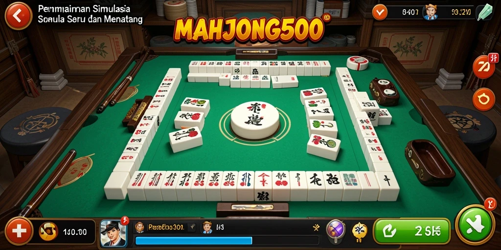 Tampilan gameplay menarik dari MAHJONG500 yang penuh strategi.