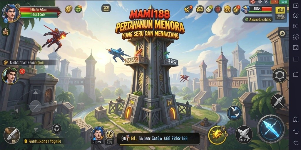 Menampilkan gameplay menegangkan dalam MAMI188 sebagai Tower Defense.