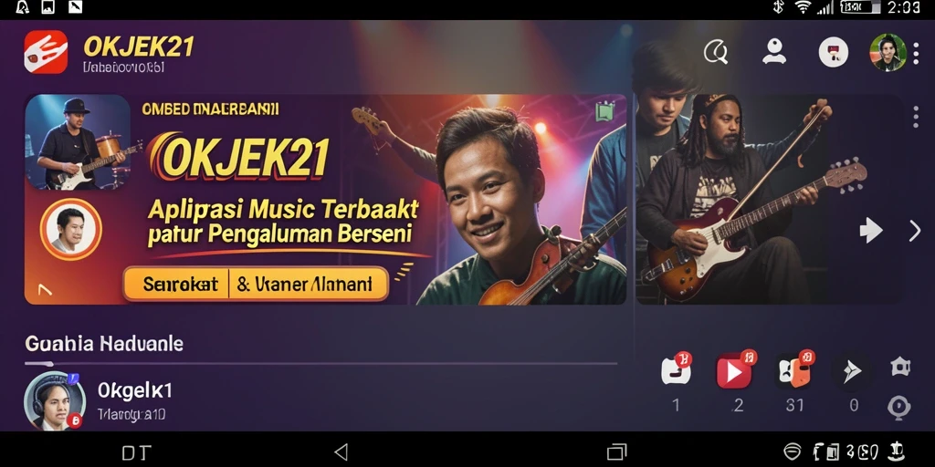 Tampilan gameplay <strong>OKJEK21</strong> yang menarik dengan fitur musik interaktif.