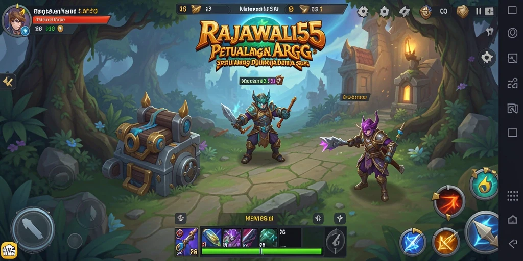 Screenshot gameplay RAJAWALI55 yang menampakkan aksi mendebarkan.