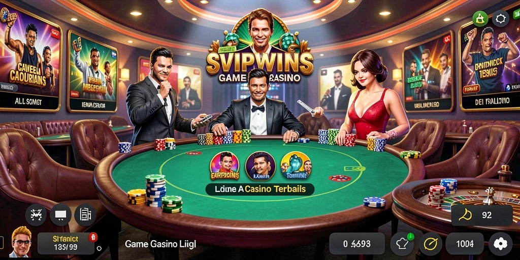 Tampilan gameplay SVIPWINS yang menarik dalam suasana Live Casino.