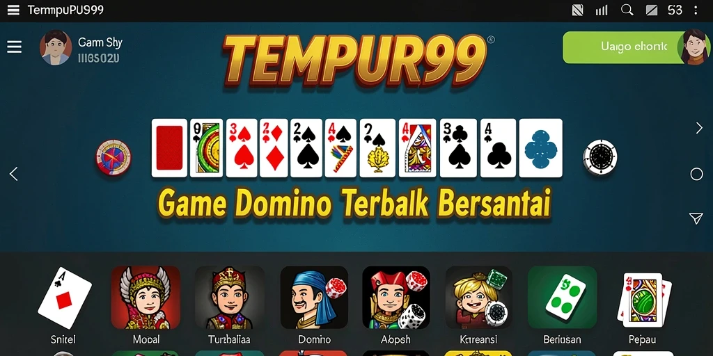 Screenshot gameplay memperlihatkan suasana tegang dalam permainan Domino.