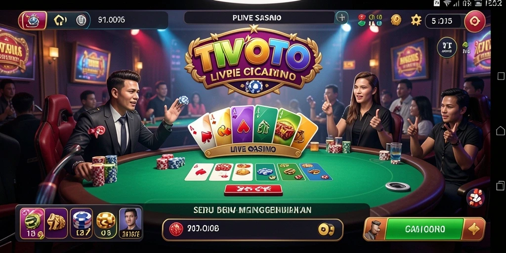 Tampilan gameplay Live Casino TVTOTO yang menarik dan interaktif.