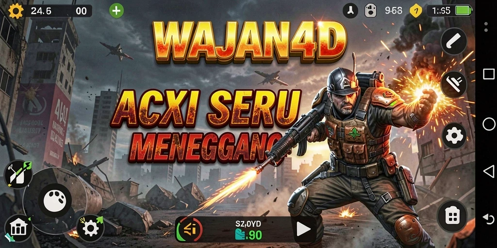 Tampilan gameplay menegangkan dari WAJAN4D dengan aksi seru.