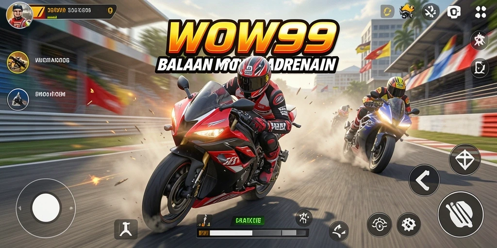 Gameplay seru balapan motor dengan grafis memukau.