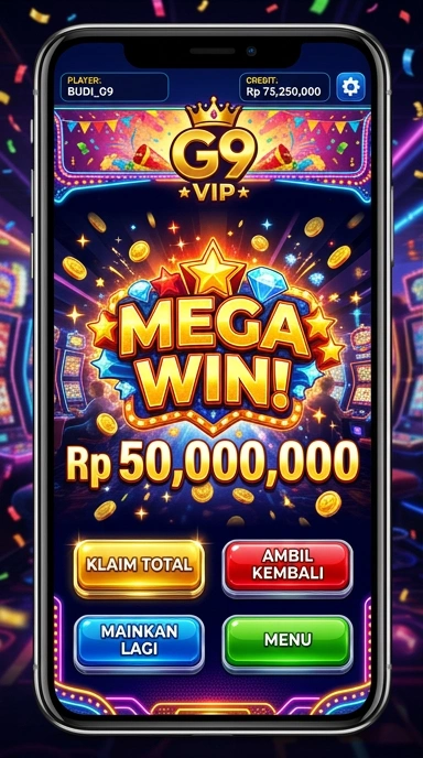 Screenshot aplikasi g9vip menunjukkan fitur pencarian yang mudah.